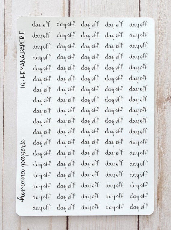 Days of the week Stickers, Gold Foil, Rose Gold Foil, Silver Foil, Journal  stickers, Notebook sticker, Planner Stickers