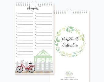 Perpetual Birthday Calendar | Wall Calendar | Celebration Calendar | Anniversary Calendar | Birthday Gift | Mother's day | New Home Gift