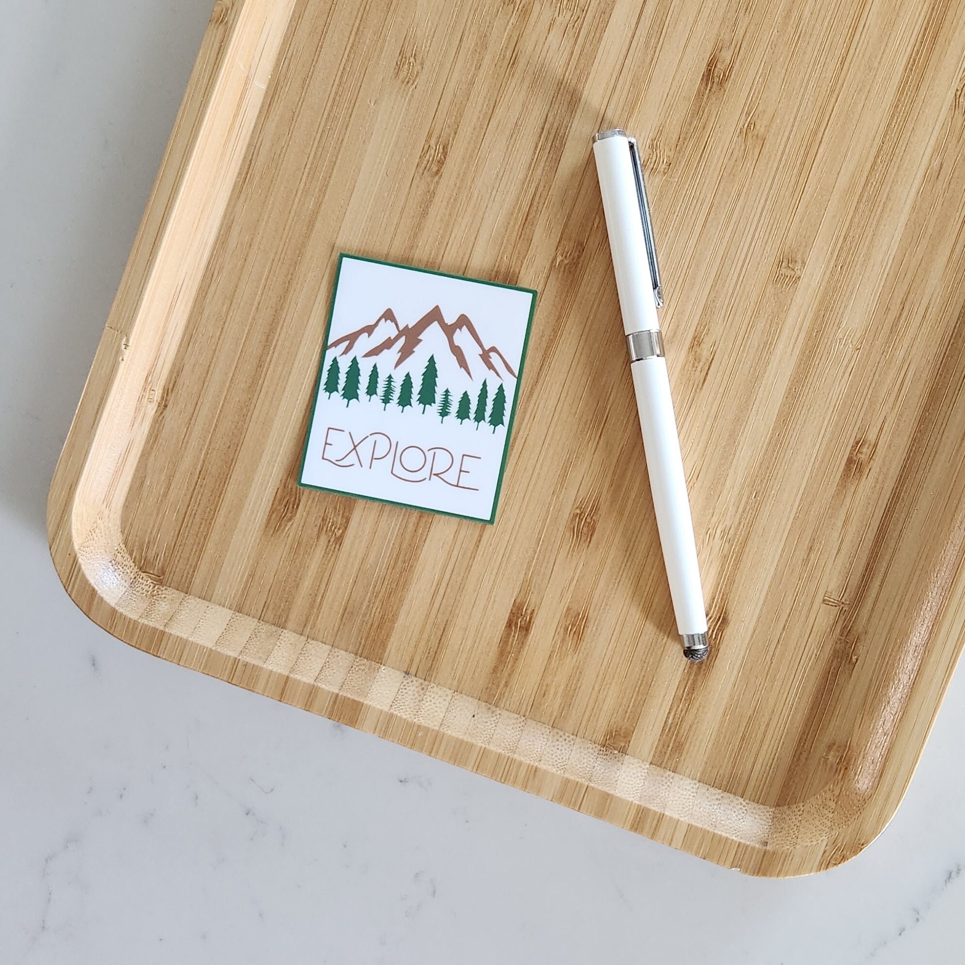 Sticker Exploring Explore Waterproof Sticker, 2.1x2.5 Inch, Exploring Outdoors, Trees and ...