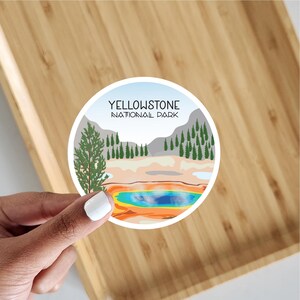 Yellowstone National Park Waterproof sticker, 3x3 inch | Wyoming State
