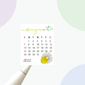 2024 2025 Monthly Seasonal Calendar planner Stickers, Choose start month, Sunday or Monday start, BuJo stickers