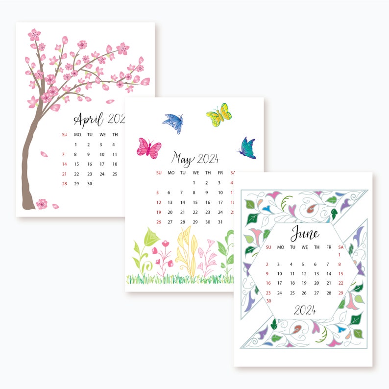 2024 2025 Desk Calendar Choose start month Optional Stand Seasonal Academic Year Calendar Gift for Mom Sunday or Monday Start image 3