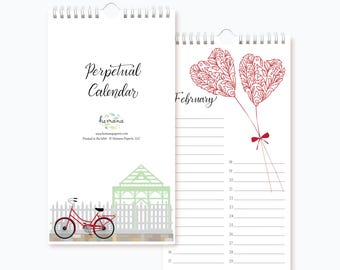 Perpetual Birthday Calendar | Wall Calendar | Celebration Calendar | Anniversary Calendar | Birthday Gift | Mother's day | New Home Gift