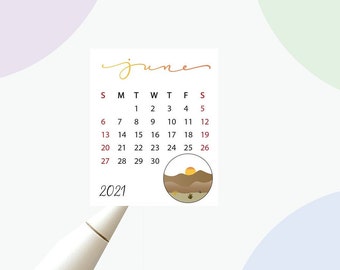 2024 2025 Monthly Calendar Stickers for 12 months, Choose start month, Sunday or Monday start, Academic Year Calendar