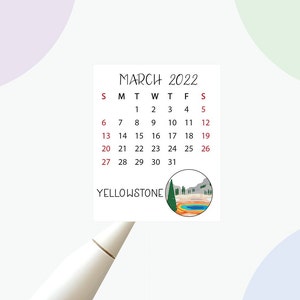 2024 2025 Monthly National Parks Calendar planner Stickers, Choose start month, Sunday or Monday start, Academic Year Calendar
