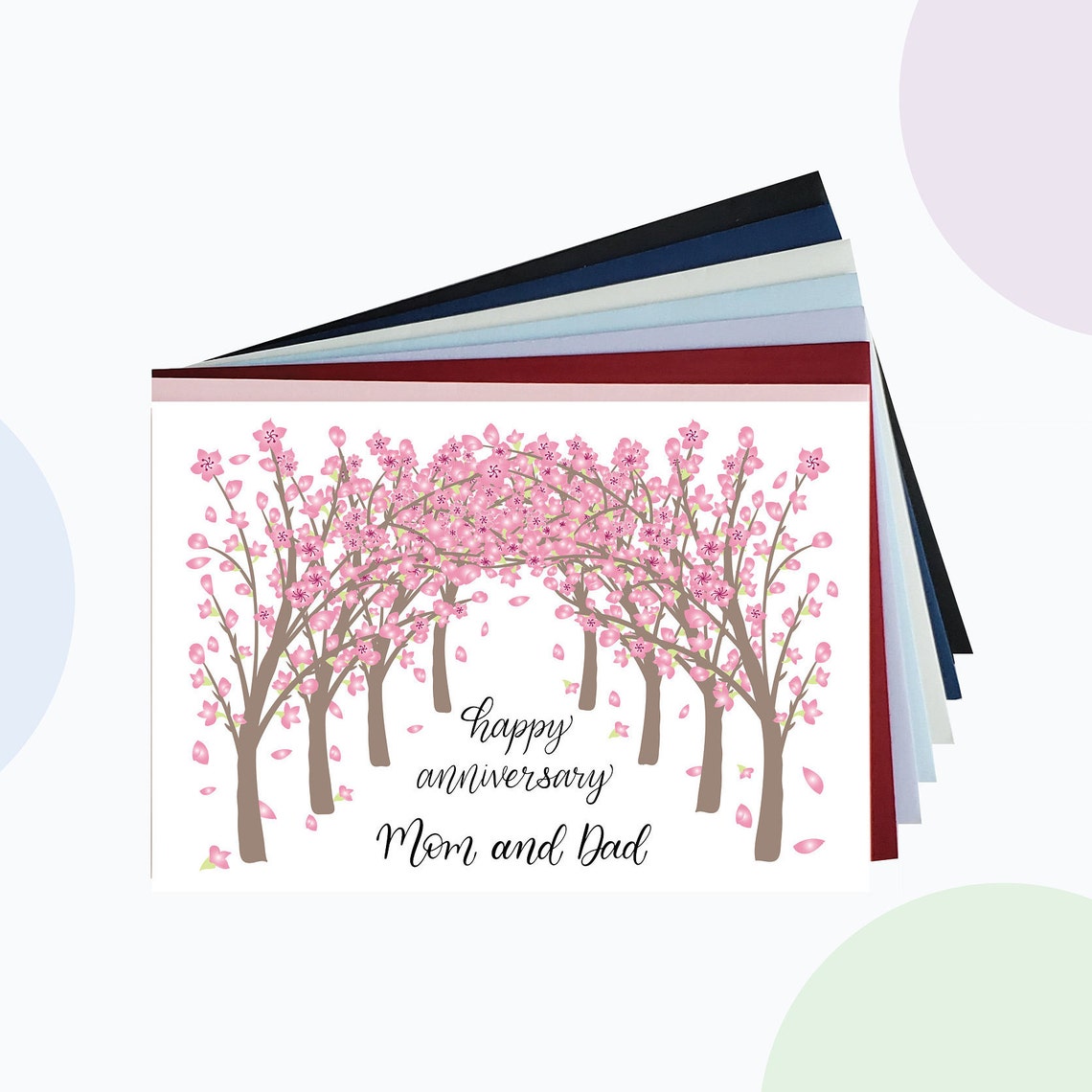 Happy Anniversary Card for Parents Happy Anniversary Card for - Etsy