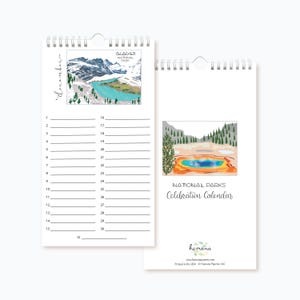 Perpetual Birthday Calendar | National Parks Celebration Calendar | Anniversary Calendar | Birthday Gift | Mother&#39;s Day Gift | New home Gift