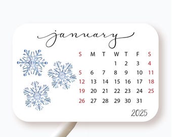 2026 - 2027 Calendar planner Stickers for 12 months, Choose start month, Sunday or Monday start, Journal Stickers, Academic year calendar