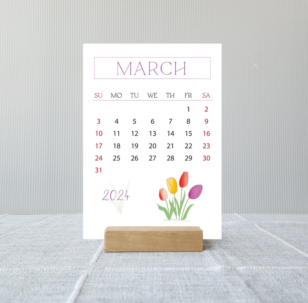 2025 2025 Flowers Calendar for 12 Months, Choose Start Month, Desk