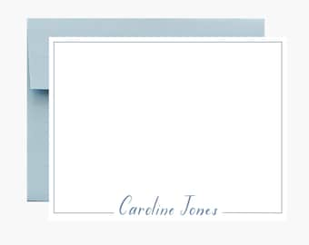 Set of 10 Personalized Flat Note Cards | Custom Note Cards | Personalized Stationery Set | Personalized Flat Note Card Set | Calligraphy