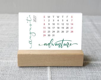 2027 Inspirational Mini Desk Calendar, Choose start month 2026-2027, stand option, Refill Cards, 3.5 x 2.5 inch, Minimalist calendar