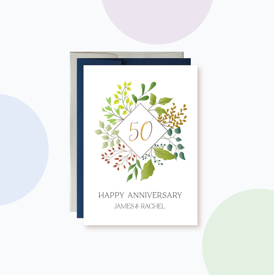 Personalize Anniversary Year and Names, Celebrate Milestone ...
