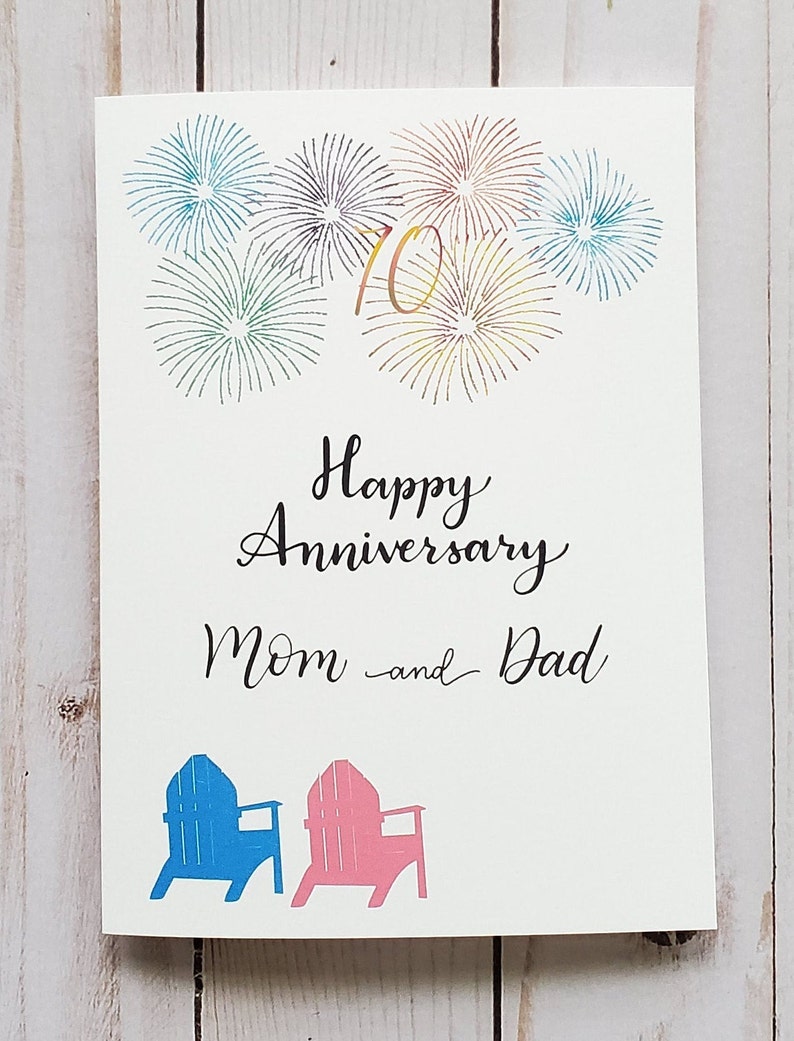 Happy Anniversary Card for Parents Happy Anniversary Card for | Etsy