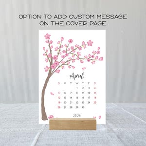 2025 2026 Desk Calendar | Optional Stand | Seasonal Calendar | Graduation Gift | Sunday or Monday Start | Choose start month | Teacher Gift