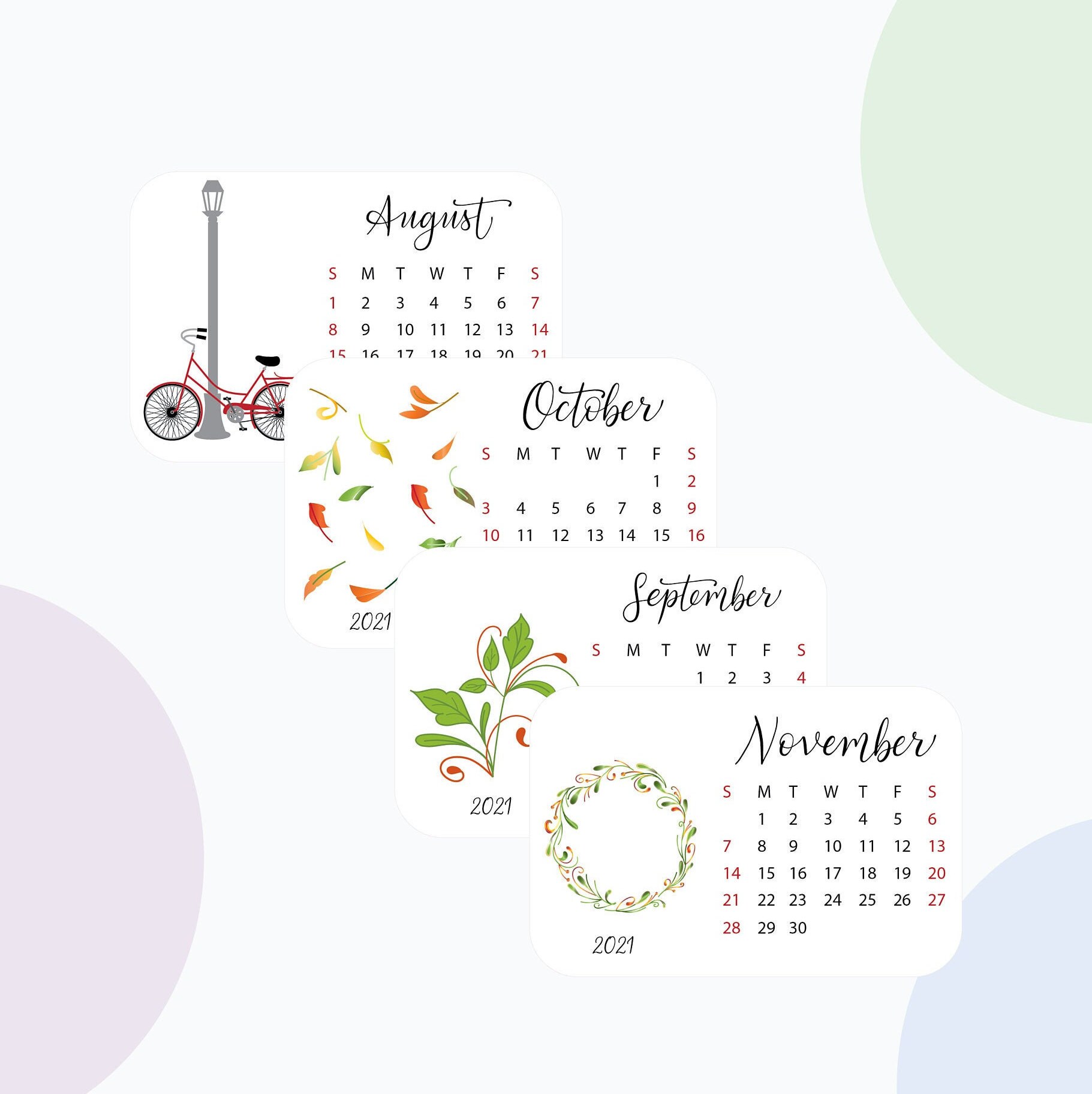 24 Sheet (2X 12 Month) Calendar Number Date Stickers Planner Date Stickers  365 Date Sticker Colored Day Calendar Stickers for Planner for Customizing