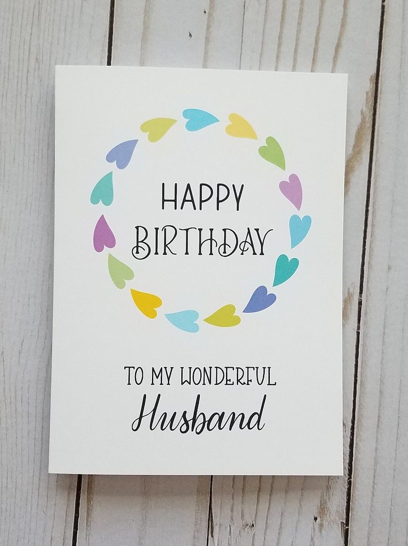 birthday card for husband happy birthday to my wonderful etsy