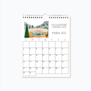 2025 2026 National Park Wall Calendar | Choose start month | 8x10 Appointment Calendar | Graduation Gift | Academic Year Calendar