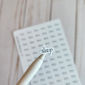Sleep Script Planner Stickers: Black, Gold, Rose Gold, Silver Foil