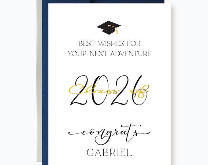 Personalized Graduation Card: Congrats Grad, Class of 2026