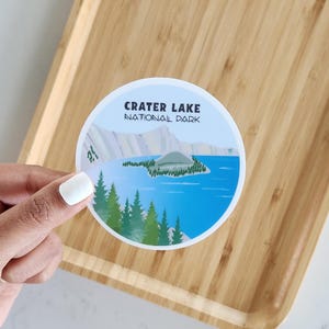 Crater Lake National Park Waterproof sticker, 3x3 inch