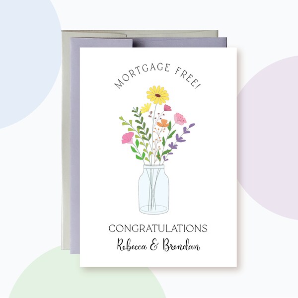 Mortgage Free Card, It's Paid Off Card, Custom Mortgage Paid off Card, Congratulations on Paying off Home Mortgage, Personalized Card