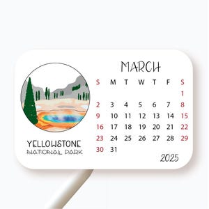2025 2026 National Parks Calendar planner Stickers, choose start month, Sunday or Monday start, Journal Calendar Stickers, Academic Year