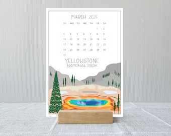 Birthday Gift for Parent, Mothers Day Gift, 2024 2025 National Parks Desk calendar, Gift for friend, Graduation Gift, Academic Year Calendar