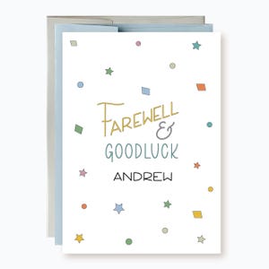 Personalized Farewell and Goodluck card, Custom Farewell Card for coworker, Leaving Card, Goodbye card