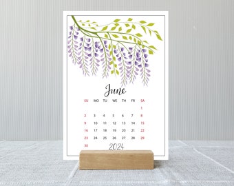 2024 2025 Trees Desk Calendar for 12 months | Choose start month | Optional stand | Teacher Gift | Birthday Gift  | Academic Year Calendar