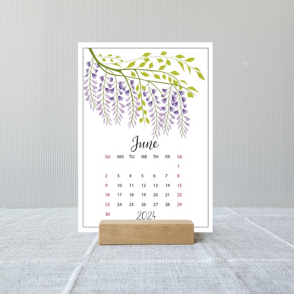 2024 2025 Trees Calendar for 12 months | Choose start month | Desk Calendar | Optional stand | Holiday Gift | Teacher Gift | Birthday Gift