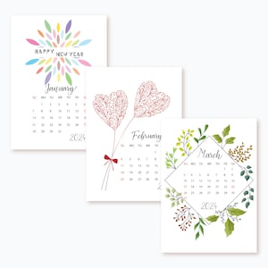 2024 2025 Desk Calendar Choose start month Optional Stand Seasonal Academic Year Calendar Gift for Mom Sunday or Monday Start image 2