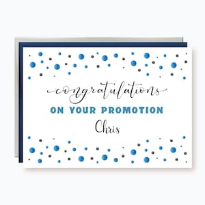 Personalized Congratulations on your promotion Card, Custom Card for coworker