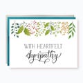 Sympathy Card, With heartfelt sympathy, Get well soon, Sorry for your loss