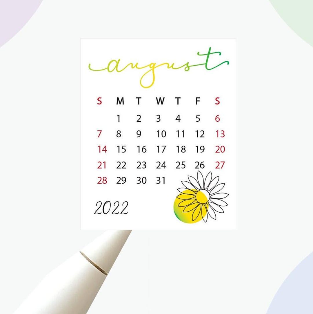 2025 Monthly Seasonal Calendar Planner Stickers, Choose Start Month