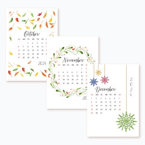 2024 2025 Desk Calendar Choose start month Optional Stand Seasonal Academic Year Calendar Gift for Mom Sunday or Monday Start image 5