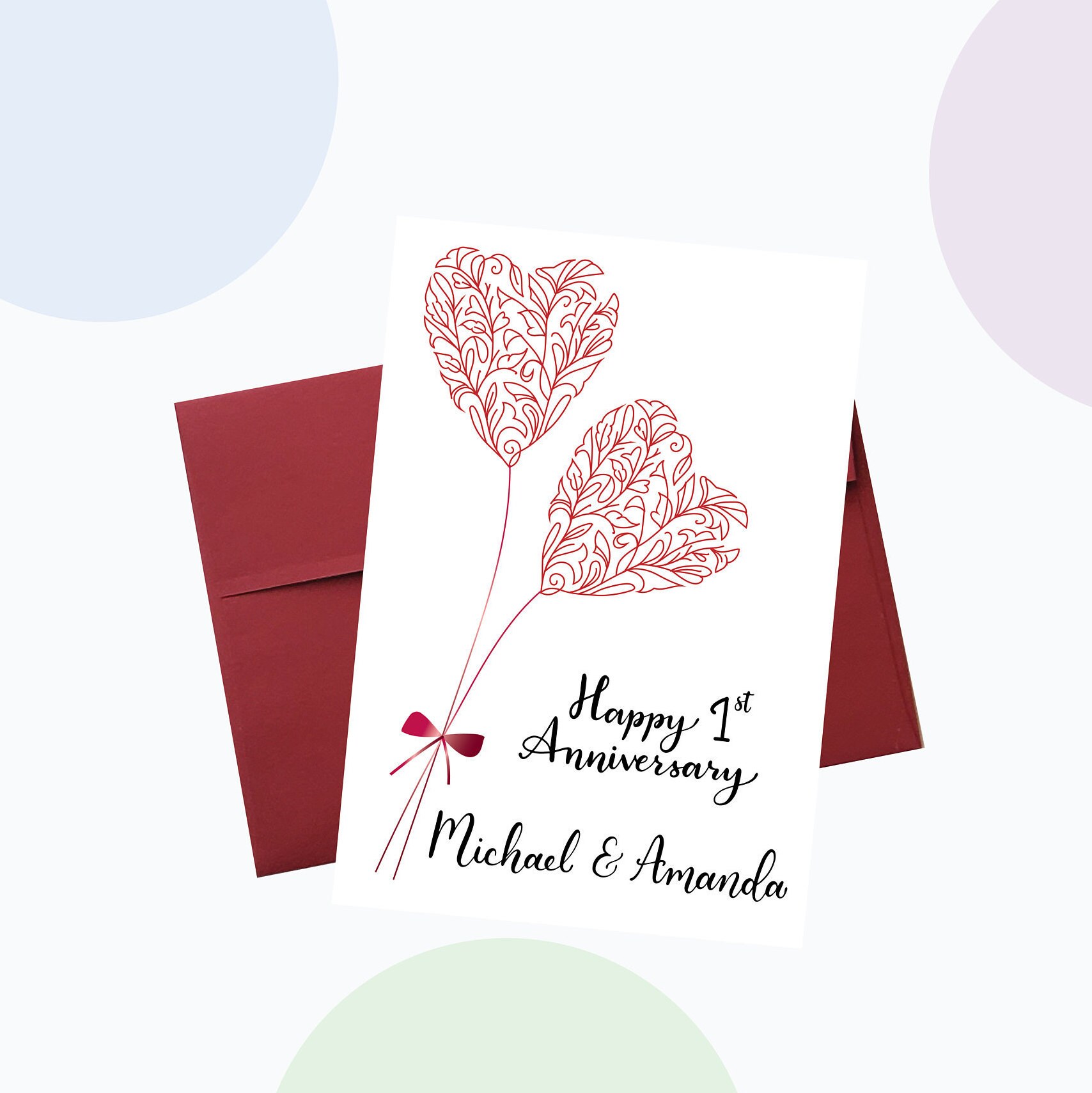 Personalized Anniversary Card Personalize Anniversary Year - Etsy