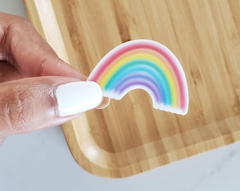 Mini Rainbow Waterproof sticker | 1.5 x 0.9 inch | Cellphone Sticker | Laptop Sticker | Water Bottle Sticker | Colorful Rainbow
