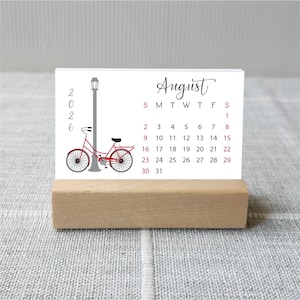 2026 - 2027 Mini Desk Calendar, Stand option, Choose start month, Academic Year Calendar, 3.5 x 2.5 inch, Sunday or Monday start