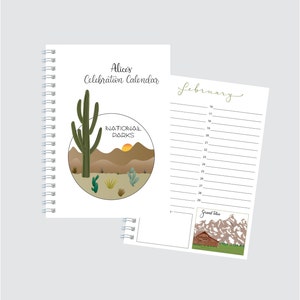 Personalized Perpetual Calendar | Celebration Calendar | National Parks | Anniversary & Birthday Calendar | Mother&#39;s Day Gift| Birthday Gift