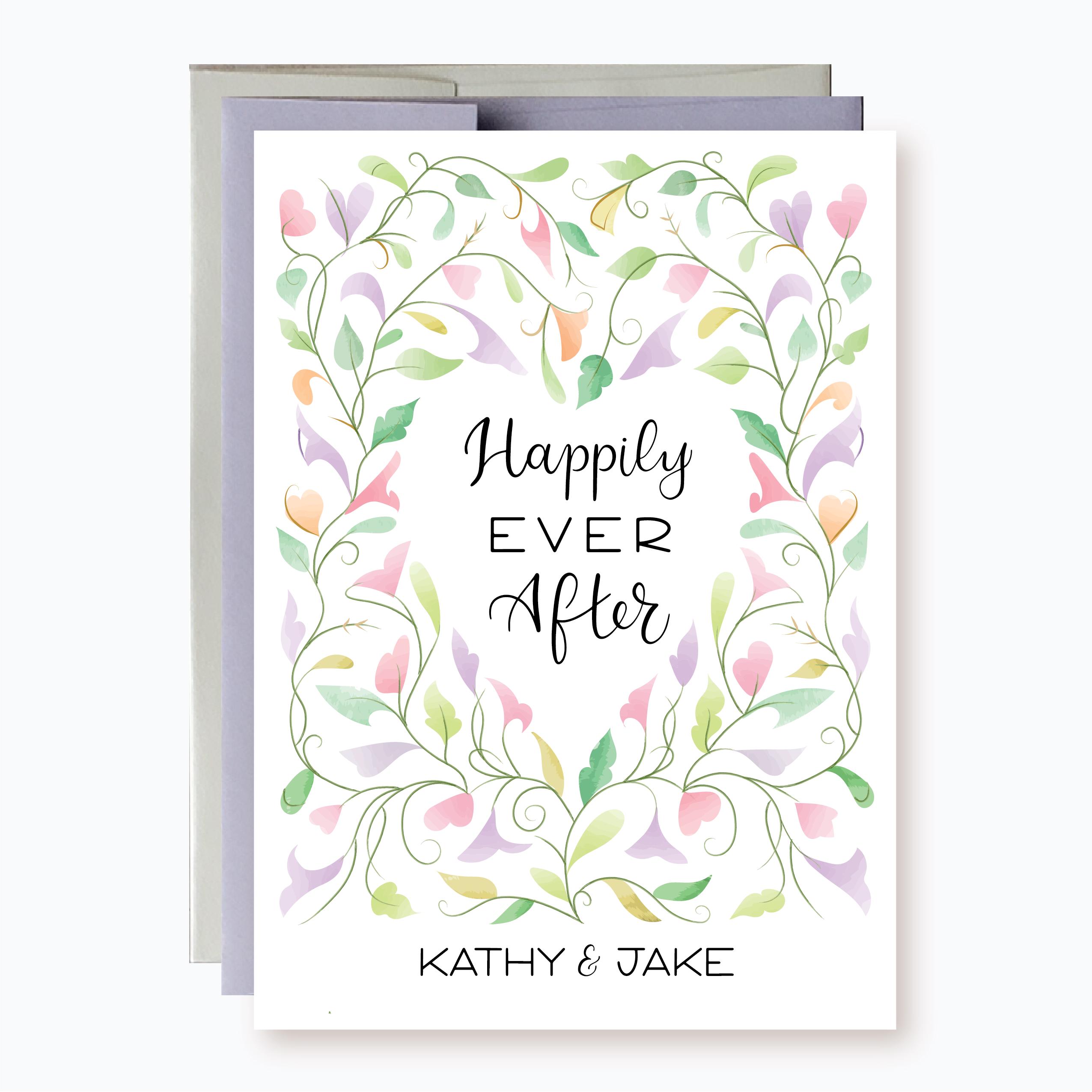 Personalized Wedding Card | Happily Ever After Wedding Card