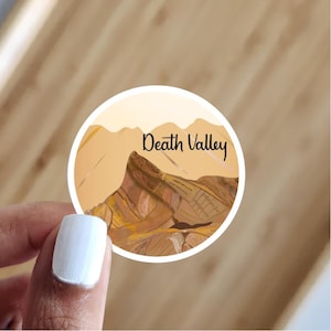 Mini Death Valley National Park Waterproof sticker | 1.5 x 1.5 inch | California National Parks | Outdoorsy Sticker