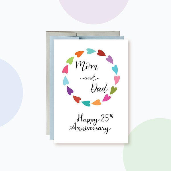 Happy Anniversary Mom and Dad Printable - Etsy