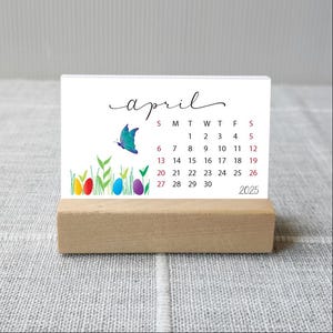 2025 2026 Mini Seasonal Desk Calendar, Choose start month, Academic Year Calendar, Stand Option, 3.5x2.5 inch, Graduation Gift, Teacher Gift
