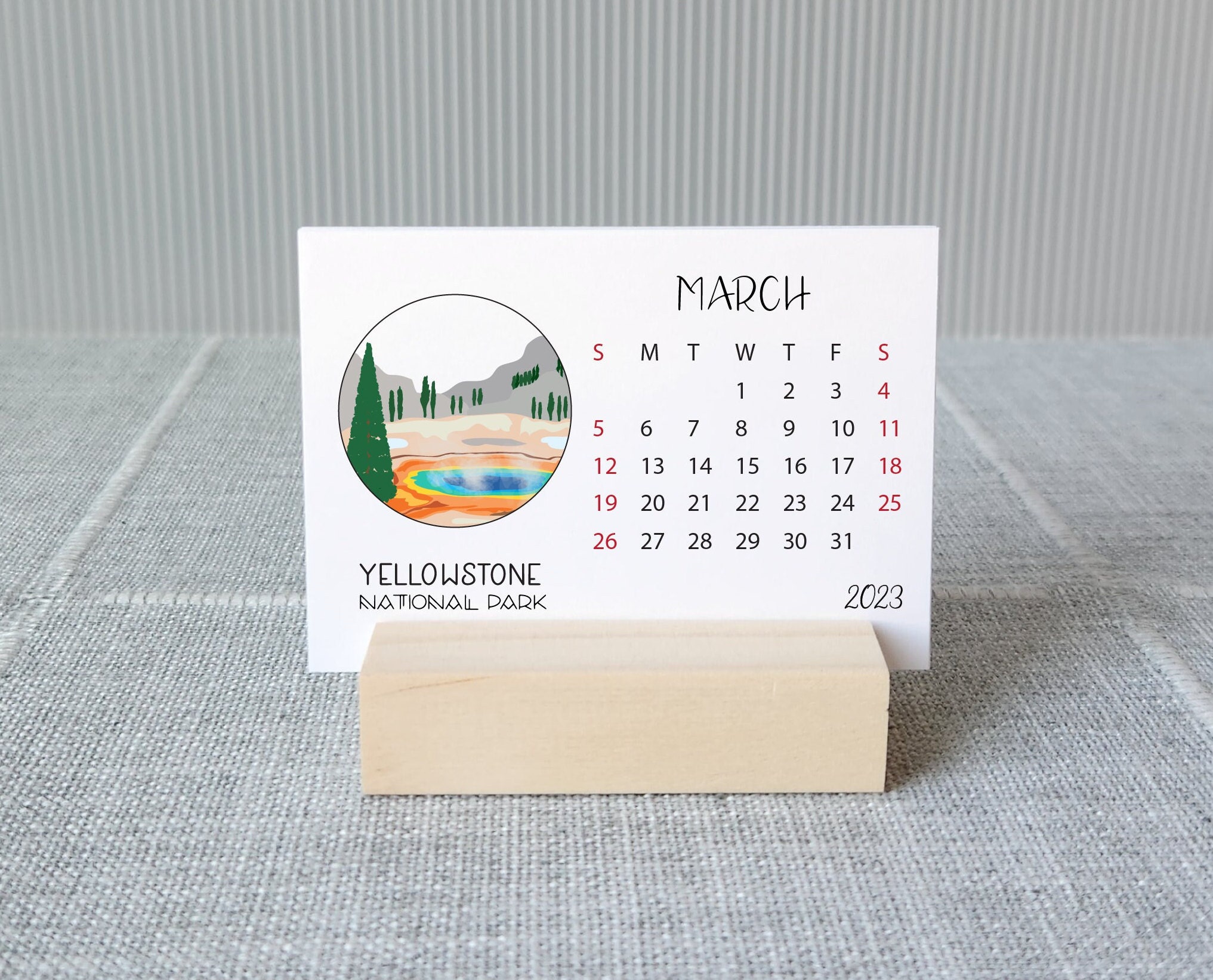 2023 2024 National Parks Mini Desk Calendar With Stand Option Etsy