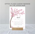 2027 Desk Calendar: Choose start month 2026-2027, Seasonal Calendar with Optional Wood Stand, Refill Cards