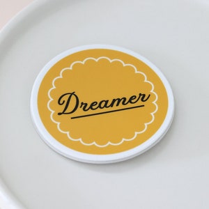 Dreamer Sticker | Disney Water Bottle Hydro Cell Phone Planner Laptop Decal | Weatherproof Vinyl Label | Clear Sticker | Waterproof Label