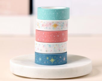 Pixie Dust Washi Tape, Tape for Planners and Journals, Theme Park Inspired Washi Tape, Scrapbooking Sticker Tape, Colorful Tape for Crafts