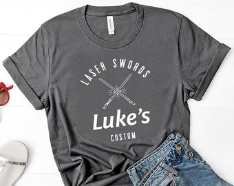 Luke's Laser Swords Unisex T-Shirt, Star Wars Galaxy's Edge Shirt (more colors available)