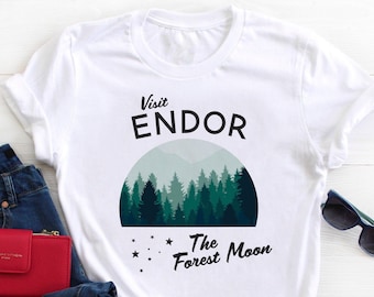 Visit Endor Shirt, The Forest Moon WITH STARS, Star Wars Land Galaxy's Edge Unisex T-Shirt