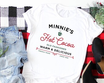 Disney Christmas Shirt, Minnie's Hot Cocoa Unisex TShirt, Matching Disney Family Christmas Shirt, Mickey's Very Merry Christmas Party Shirts